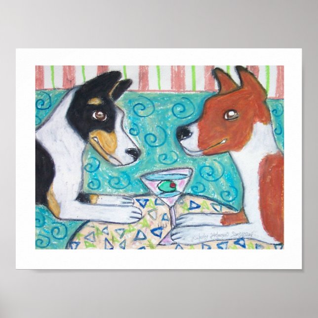 Do Basenjis Have Martinis? Art Poster (Front)