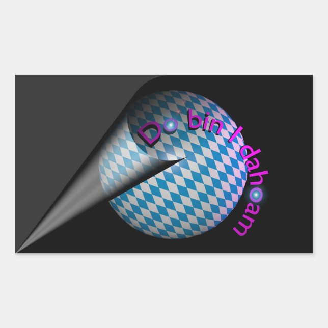 Do bin I dahoam (gray) Rectangular Sticker (Front)