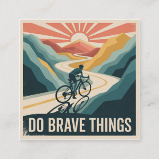 Do Brave Things Square Business Card