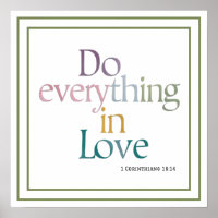 Do Everything In Love Bible Verse Clean Typography