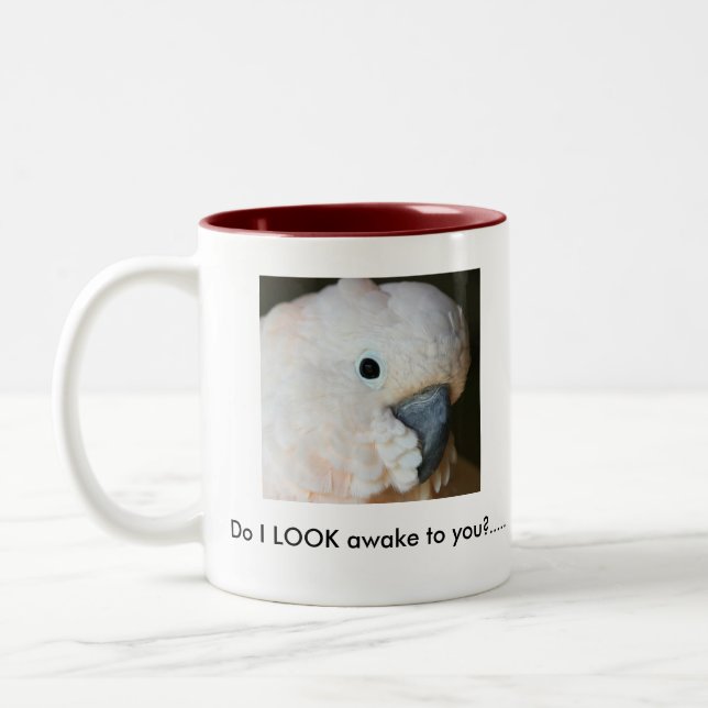 Do I LOOK awake to you?.....Coffee Mug.. Two-Tone Coffee Mug (Left)