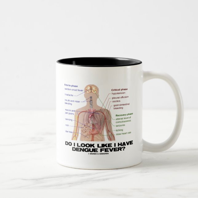 Do I Look Like I Have Dengue Fever? (Anatomy) Two-Tone Coffee Mug (Right)