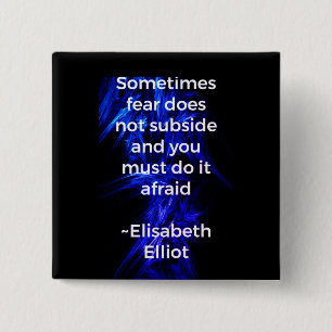 Do It Afraid 15 Cm Square Badge