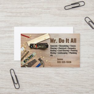 Do It All Handyman Business Card