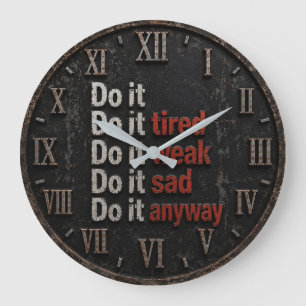 Do It Anyway Motivational Quote Gift Large Clock