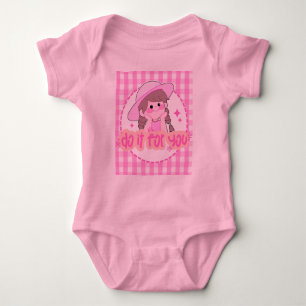 Do It For You - Inspirational Quote Cute Girl Pink Baby Bodysuit