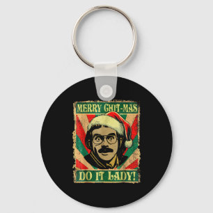 Do It Funny Chit-mas Christmas Santa Hat Key Ring