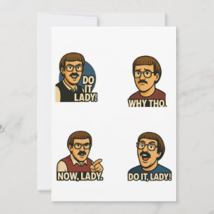 Do It Lady Meme – Funny Retro Quote Design Invitation