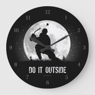 Do It Outside (Hockey) Large Clock
