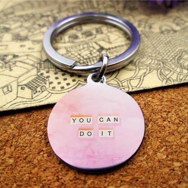 Do it pink text keychain. Key Ring (Do it pink text keychain. Keychain)