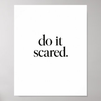 Do It Scared – Minimalist Motivational Poster
