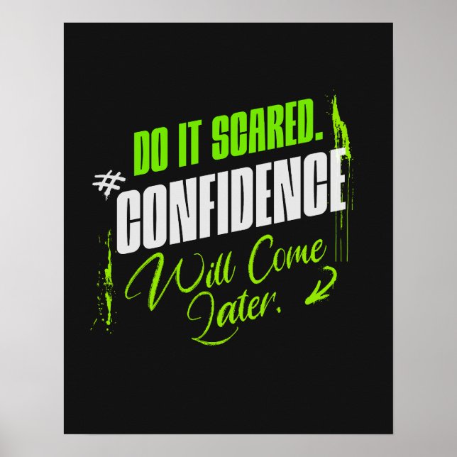 Do It Scared - Motivational Confidence  Poster (Front)