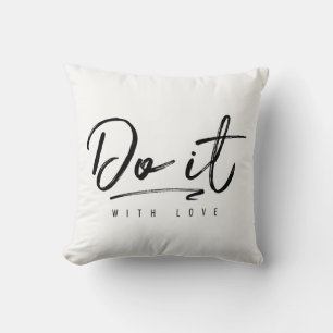 Do It With Love Custom Background Colour Cushion