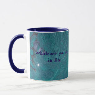 Do It With Love Teal Geometric Mug