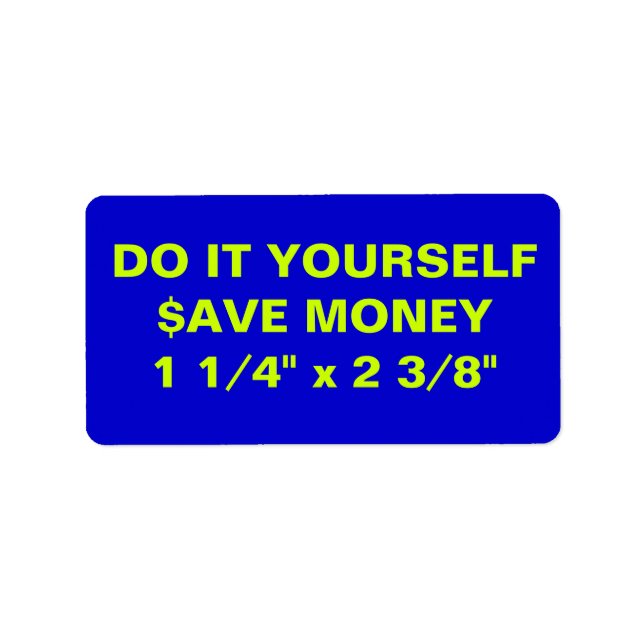 DO IT YOURSELF ~ 18 Address Labels 1 1/4" x 2 3/8" (Front)