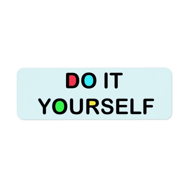 DO IT YOURSELF ~ 30 Address Labels 3/4"x2 1/4" (Front)