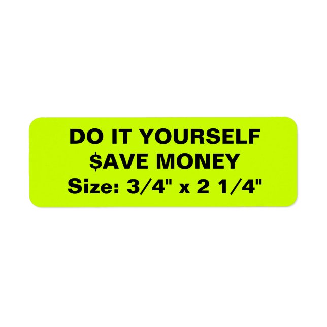 DO IT YOURSELF ~ 30 Address Labels 3/4" x 2 1/4" (Front)