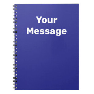 Do It Yourself Blue and White Name Text Template Notebook