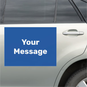Do It Yourself Blue with White Text Template Car Magnet