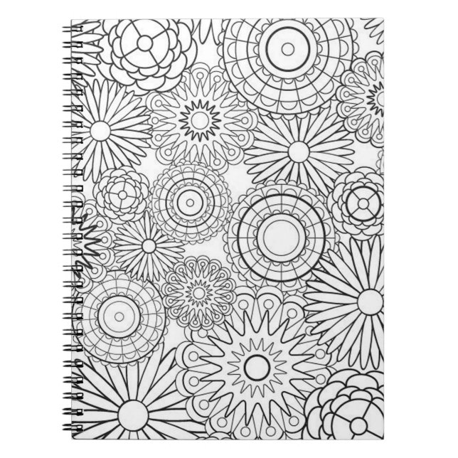 Do it Yourself Colouring Page Spiral Notebook (Front)