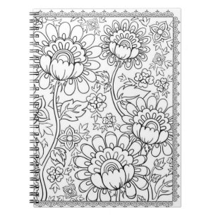 Do it Yourself Colouring Page Spiral Notebook