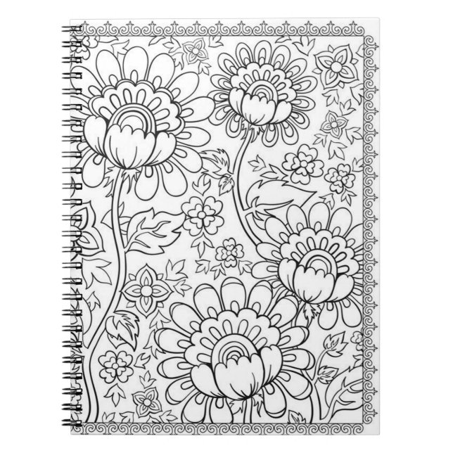 Do it Yourself Colouring Page Spiral Notebook (Front)