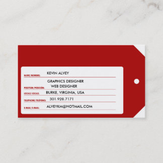 Do it yourself help business card