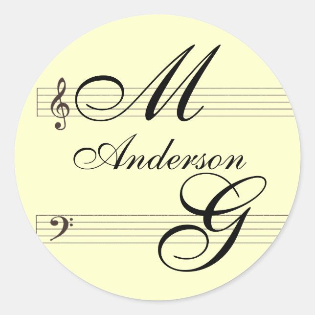 Do it yourself musicians in love template classic round sticker (Front)