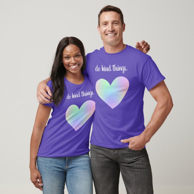 "Do Kind Things." Rainbow Heart T-Shirt (Unisex)