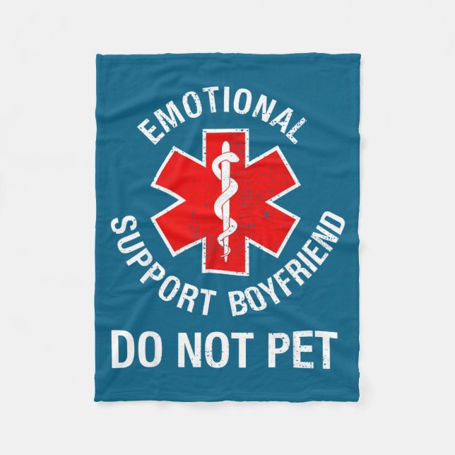 Do Mens Not Pet Emotional Support Fleece Blanket (Front)