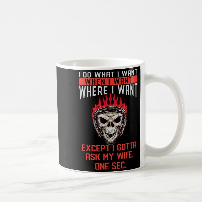 Do Mens Scary Skull Punk What Coffee Mug (Right)