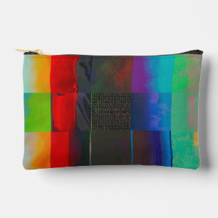 Do More on Electric Starlight Glitch Digital Art Accessory Pouch