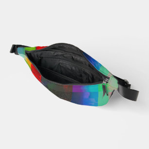 Do More on Electric Starlight Glitch Digital Art Bum Bags