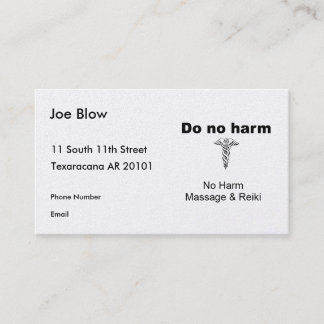 Do No Harm Appointment Card