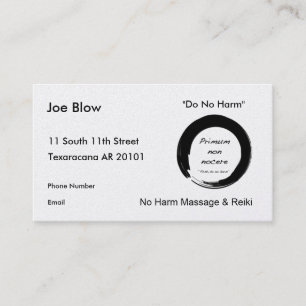 Do No Harm with Enso symbol Appointment Card
