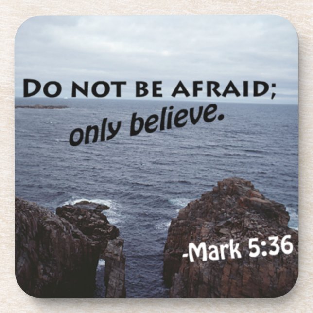 Do not be afraid Bible Quote Customise It Coaster (Front)
