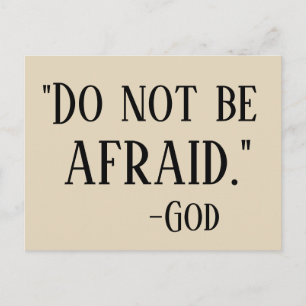 DO NOT BE AFRAID Message from God Postcard