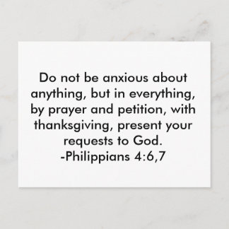 Do not be anxious about anything, but in everyt... postcard