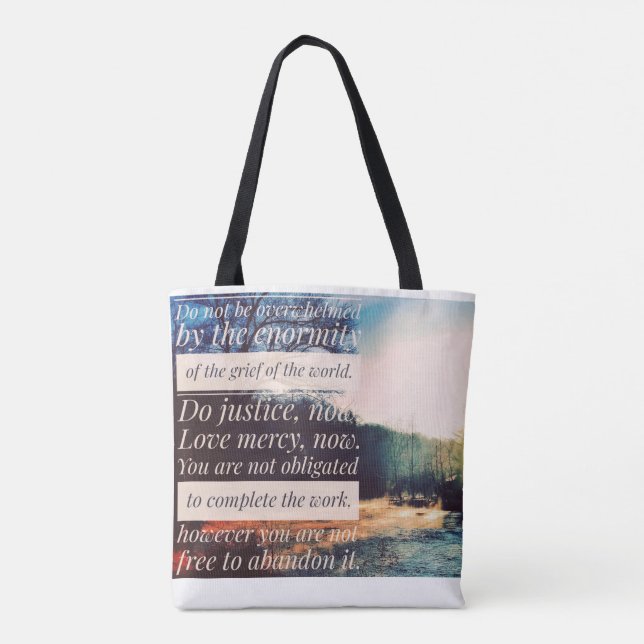 Do Not Be Overwhelmed Tote Bag (Back)