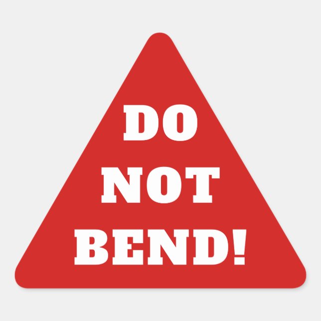 DO NOT BEND Mailing Stickers (Front)