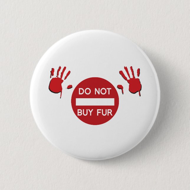 Do not buy Fur 6 Cm Round Badge (Front)