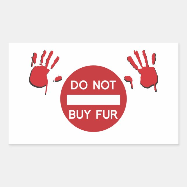 Do not buy Fur Rectangular Sticker (Front)
