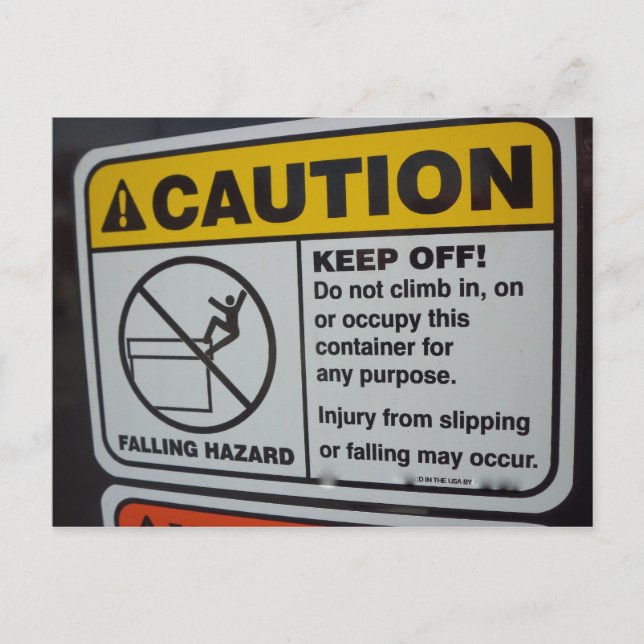 Do Not Climb Sign Postcard (Front)