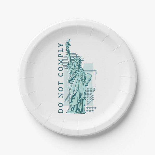 Do Not Comply Paper Plate (Front)