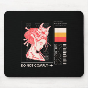 Do Not Comply Resist The Great Reset Mouse Pad