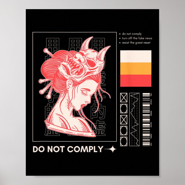 Do Not Comply Resist The Great Reset  Poster (Front)