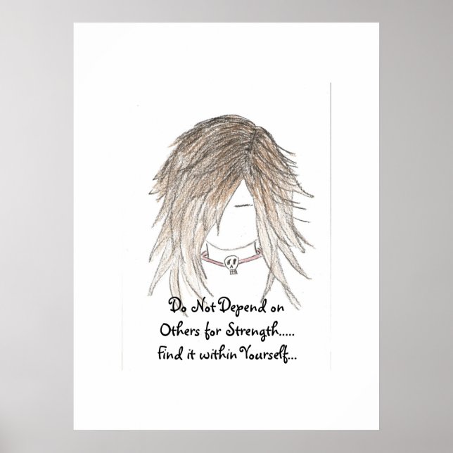 Do Not Depend on Others for Strength.. Canvas Poster (Front)