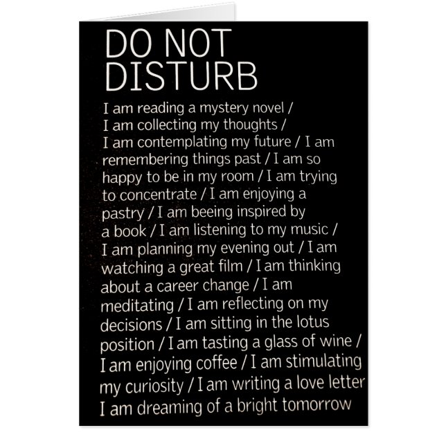 Do not disturb (Front)