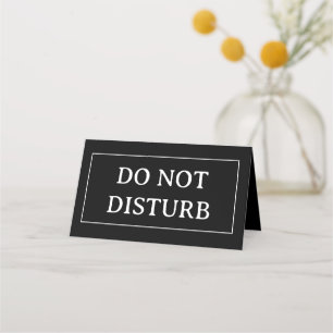 DO NOT DISTURB 4" x 3.5" Folded Place Card