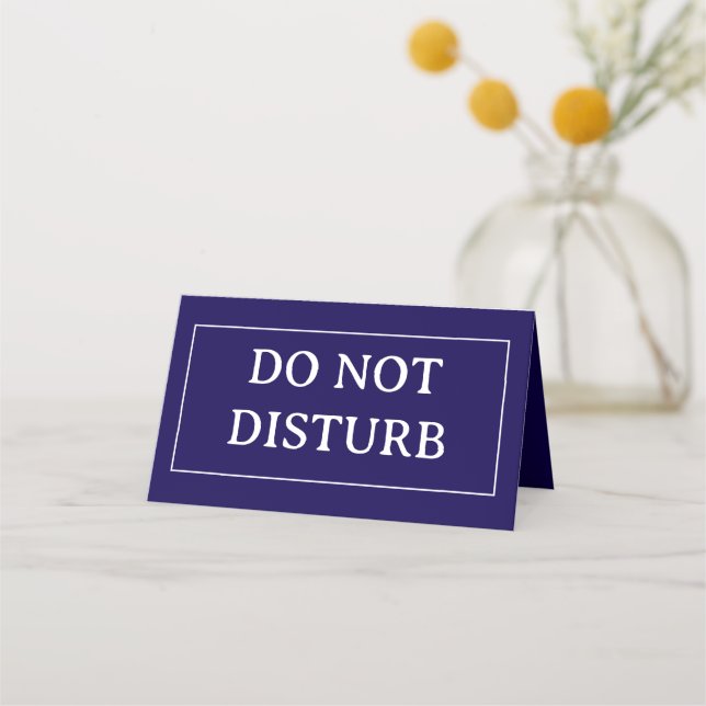 DO NOT DISTURB | 4" x 3.5" Folded  Place Card (Front)